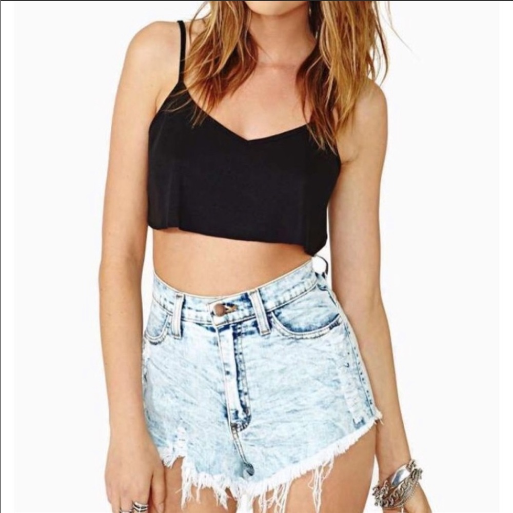 Vibrant M.I.U denim shorts